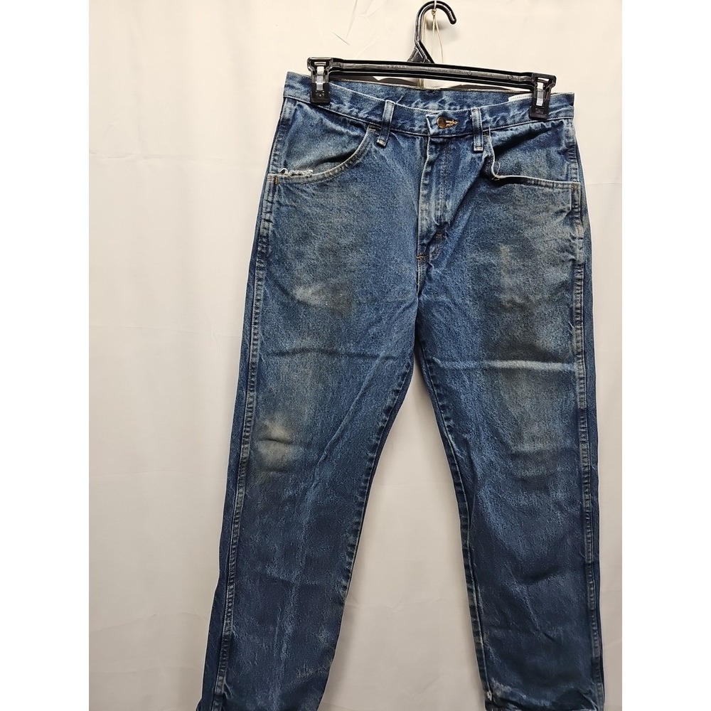 Rustler Mens Blue Straight Leg Medium Wash Denim Jeans‎ Work Cotton Size 33x30 - Picture 5 of 16